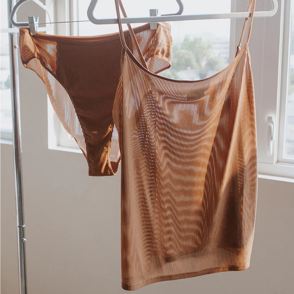 Summersalt Brown Ribbed Camisole